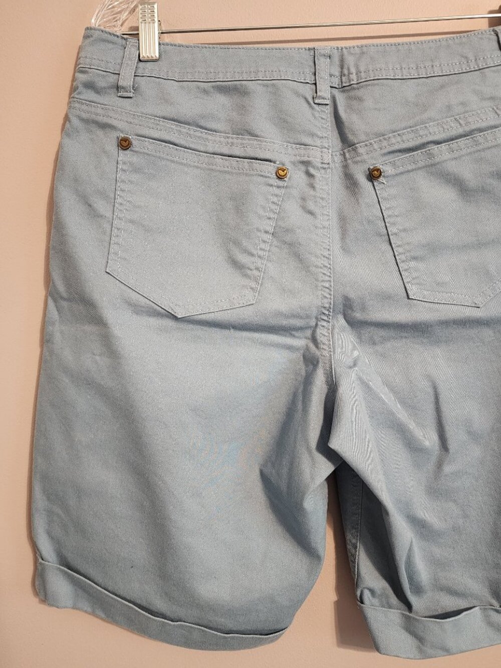 2/$30 Woman Within Modern Fit Blue Jean Shorts - Size 14W - Picture 8 of 11